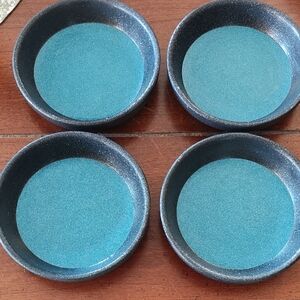 Hand Crafted Blue and Black Coasters